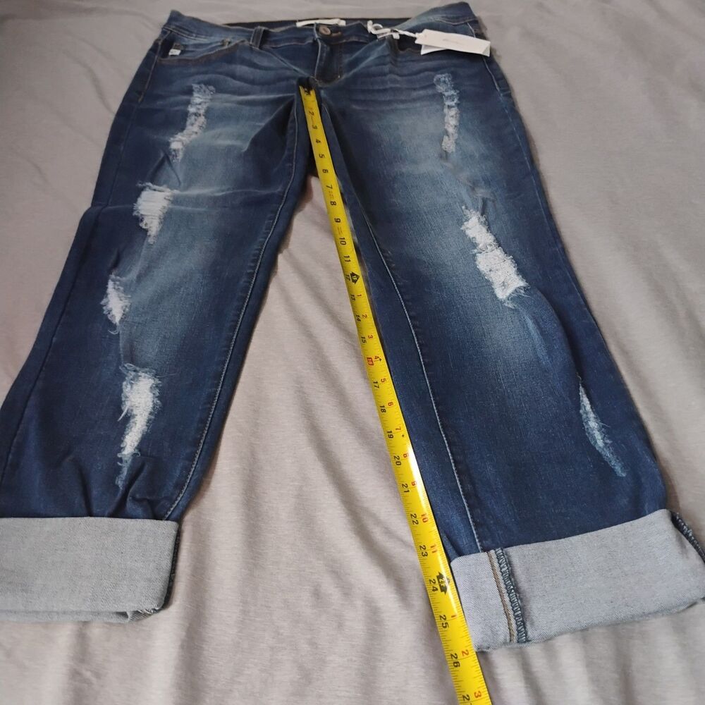 KanCan Alexandrea Ankle Jean Distressed Skinny NWT Size W13/30 Dark Wash KC8127D - Picture 12 of 16